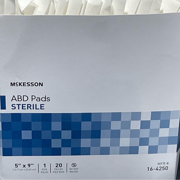 McKesson ABD Sterile Pads 5x9- Qty 40 - Picture 2 of 3